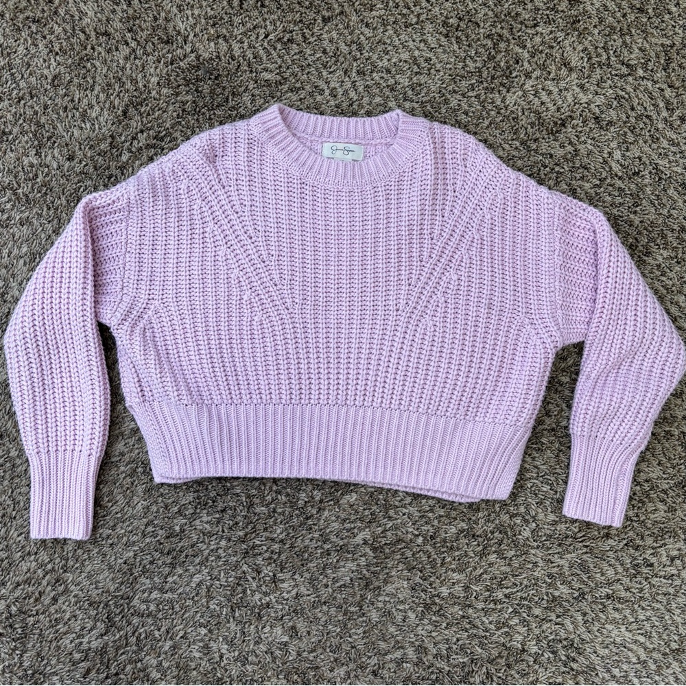 Light Pink Jessica Simpson Crop Knit Sweater. Size M.